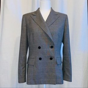 Kasper bouble  breasted plaid blazer